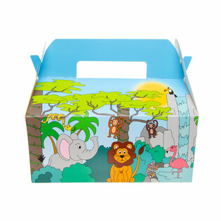 MENUBOKS JUNGLE - 22,5 x 12 x 9,5 cm (24 stk.)