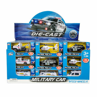 MIX METALL POLITIBILER I DISPLAY (36 stk)