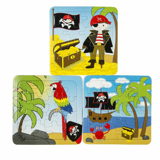 Miks Piratpuslespill - 14 x 14 cm (50 Stk.)