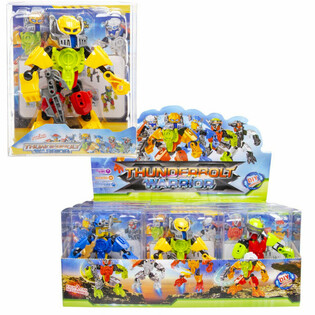 THUNDERBOLT ROBOT WARRIOR ACTIONFIGUR I DISPLAY (12 stk)