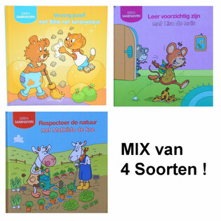Pedagogiske Barneb&oslash;ker Mix - &Aring; leve sammen (12 stk)