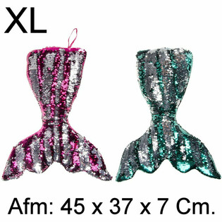 XL Plysj Havfruehale Pute - 45 cm - Miksfarger (4 stk.)