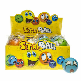 SMILEY STRESSBALLER I DISPLAY (24 stk.)