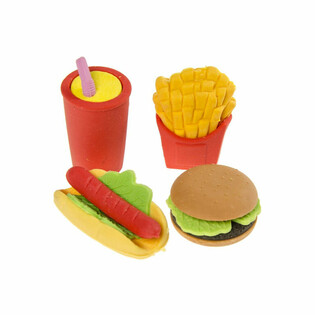4-delt Suddgummi-sett Fastfood (Displayboks 12x)
