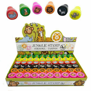 Jungeldyr-stempler i display (60 stk)