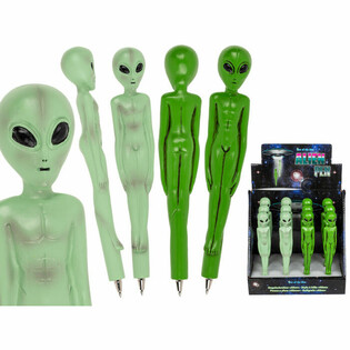 Alien 3D Kulepenn i Display (12 stk.) - SUPERBILLIG
