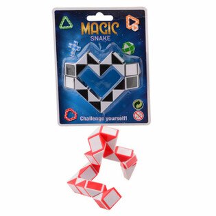 MAGIC SNAKE - 3D PUSLESLANGE P&Aring; KORT (24 stk.)