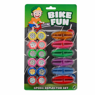 BIKE FUN - 18-delers Sett med Eikerefleks til Sykkel på Kort (1 stk.)