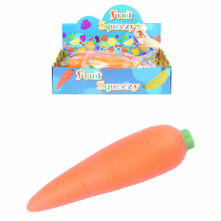 Stor Squeeze Stretchy Gulrot (12 stk. i display)
