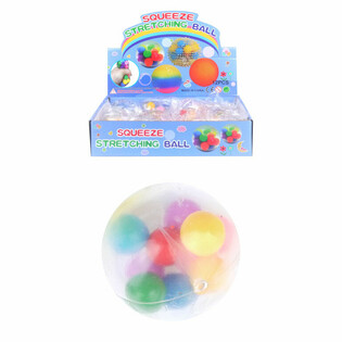 Klemmeball &Oslash;6cm med Pom Poms (Display med 12)