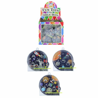 Mini flipperspill romtema &ndash; Display med 108 stk.