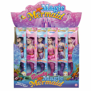 Magisk Havfrue Mermaid-dukke i Display (12 stk.)