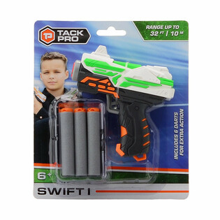 Tack Pro Swift I Lekepistol med 6 myke piler - 11 cm