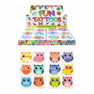 Fun Tattoos Ugle - Display (96 Stk)