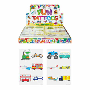 FUN TATTOOS - MODELL: KJ&Oslash;RET&Oslash;Y I DISPLAY (96 stk.)