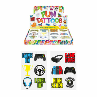 Gamer Fun Tatoveringer Displayboks (96 ark)