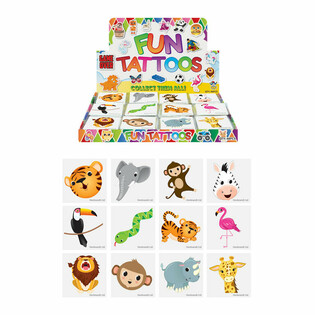 FUN TATTOOS - JUNGELDYR - DISPLAY (48x12 stk.)