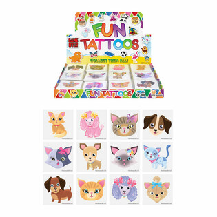 FUN TATTOOS - KATT & HUND DISPLAY (48 PAKKER)