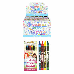 Prinsesse Voksfargestifter Sett med 4 Deler i Display (120 stk.)