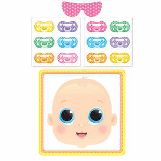 BABY SHOWER SPILL - STICK THE DUMMY (12 stk)