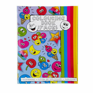 A4 Smiley Malebok med Klistremerker (12 Stk)