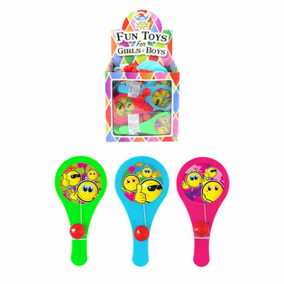 Smiley Paddle Bat Spill - Display (96 stk.)