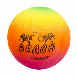 BEACHVOLLEYBALL, 23 CM - REGNBUEFARGER (10 stk.)