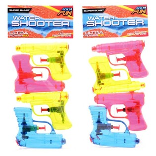 Aqua Fun Vannpistolsett - 4 Stykker, 11 cm