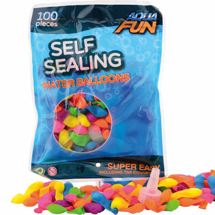 AQUA FUN - 100x Selvsluttende Vannballonger (6-pakning)