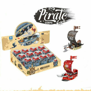 Pirat Skip Byggeklosser i Overraskelsesball - Display (12 stk.)