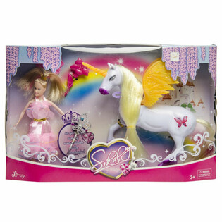 ENHJ&Oslash;RNING / UNICORN OG PRINSESSE LEKSETT - I LUKSUS GAVEESKE (1 stk.)