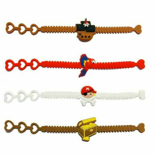 Pirat Silikonarmbånd for barn (12 stk.)