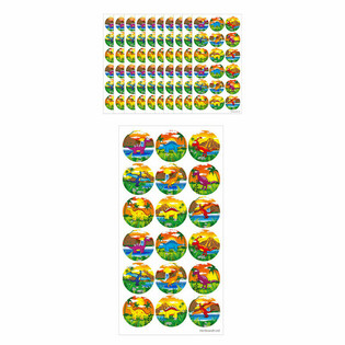FUN STICKERS - DINOSAURSTICKERS - 18 STICKERS PER ARK (10 stk.)