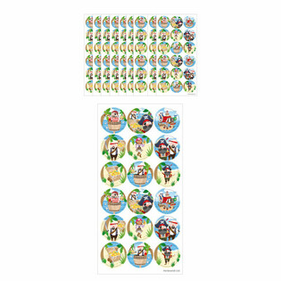 FUN STICKERS - PIRAT KLISTREMERKER - 18 KLISTREMERKER PER ARK (10 stk.)
