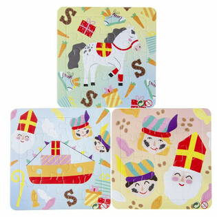 SINTERKLAAS PUSLESPILL - 14 x 14 cm (50 stk.)