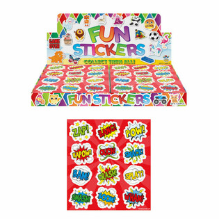 Morsomme Klistremerker: Comic Signs Display (120 stk.)