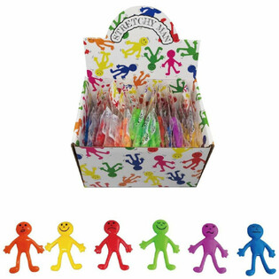 FARGERIKE STRETCHY SMILEY-FIGURER - I DISPLAY (36 stk.)
