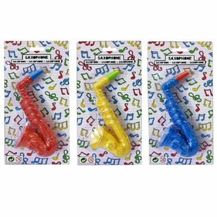 Leketøy-saksofon - 16 cm - Assorterte Farger - 12 stk på Kort