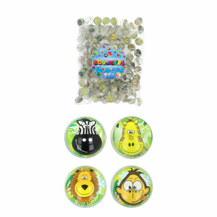 Mix Jungeldyr Spretballer - &Oslash; 3,3 cm (100 stk.)