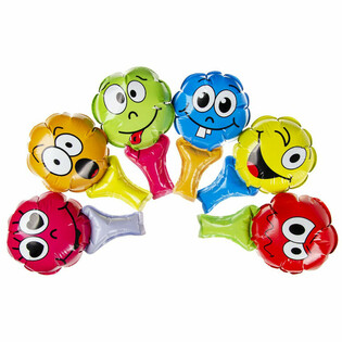 SELVOPPBLÅSBARE SMILEY HÅNDBALLONGER (48 stk.)