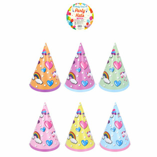 Unicorn Partyhatter Mix (120 stk.)