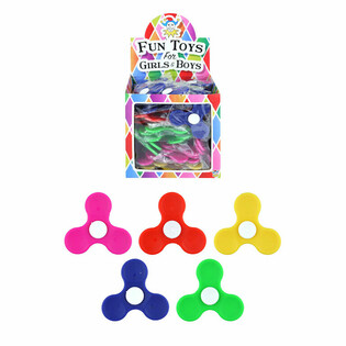 Fidget Spinners i Plast i Display - Miksede Farger (100 stk)