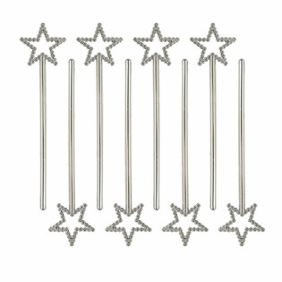 Tryllestav med stjerne, 17 cm (1 pakke à 8 stk.)