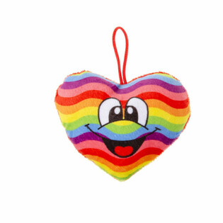 PLYSJ REGNBUEHJERTE MED SMILEY (24 stk)