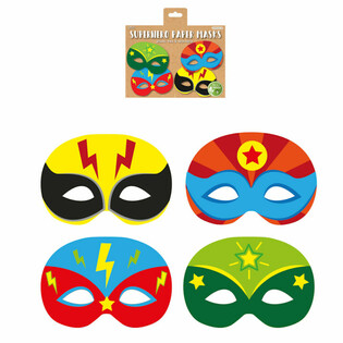 MILJ&Oslash;VENNLIG - SUPERHELT PAPIRMASKER (1 pakke &agrave; 12 stk.)