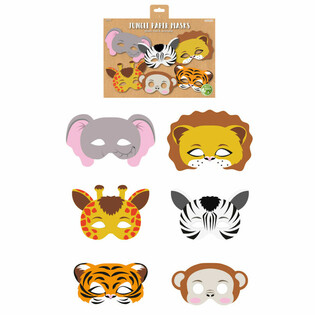 MILJ&Oslash;VENNLIGE JUNGELDYR PAPIRMASKER (12 STYKKER)