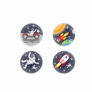 MIX VERDENSROMMET / SPACE - SPRETTEBALLER Ø3.3 Cm. (100 stk.)