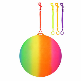 REGNBUER BALL MED SNOR / BUNGEEBALL &Oslash;23 Cm (24 stk.)