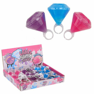 GLITTER SLIMRINGER I DISPLAY (24 stk.)