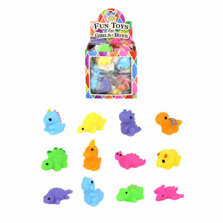 SQUISHY DINOSAURER FOR LYKKEHJUL - DISPLAY (96 stk.)